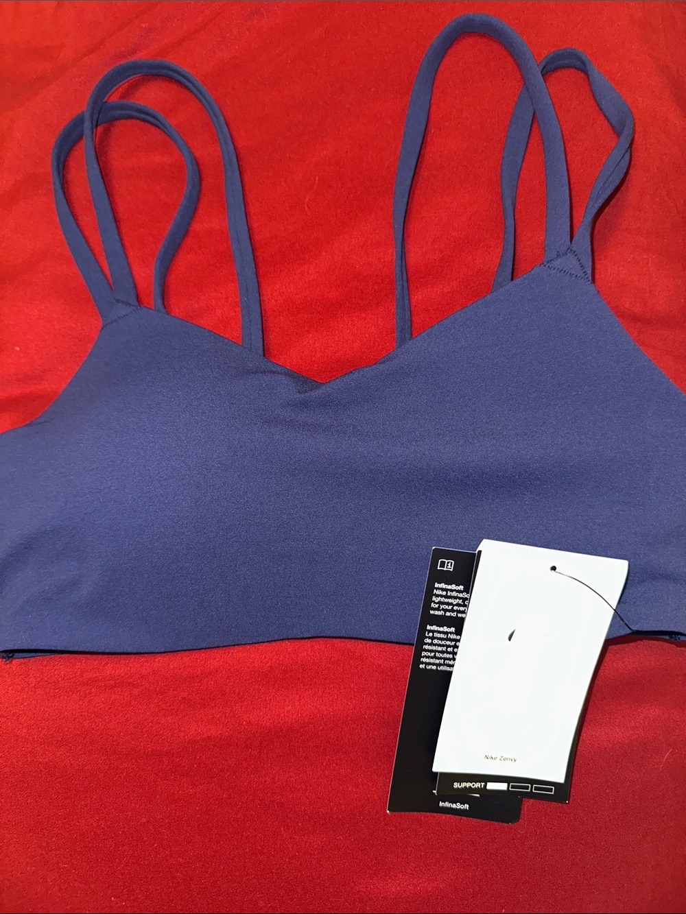 Nike Navy Double-Strap Sports Bralette